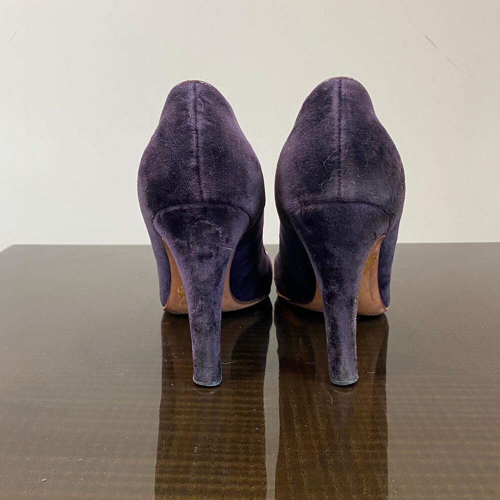 Gucci Purple Velvet Pumps Heels Women's 7.5B - Picture 4 of 11